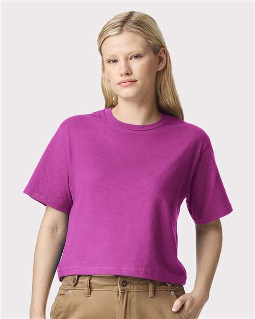 Custom Embroidered  American Apparel Women's Fine Jersey Boxy Tee 102  