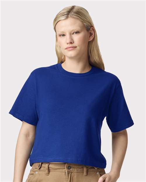 Custom Embroidered  American Apparel Women's Fine Jersey Boxy Tee 102  