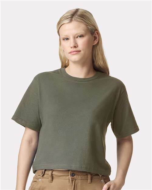 Custom Embroidered  American Apparel Women's Fine Jersey Boxy Tee 102  