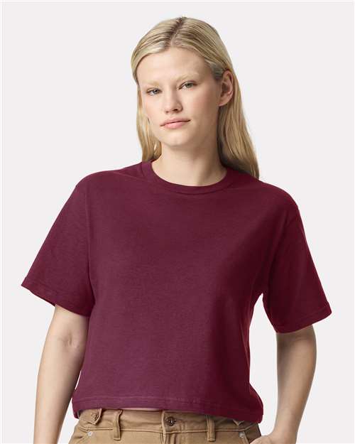 Custom Embroidered  American Apparel Women's Fine Jersey Boxy Tee 102  