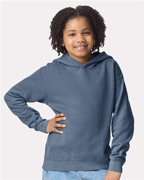 Custom Embroidered  Comfort Colors Garment-Dyed Youth Lightweight Fleece Hooded Sweatshirt 1467Y  