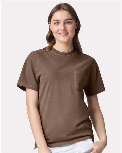Comfort Colors Garment-Dyed Heavyweight Pocket T-Shirt 6030 Espresso