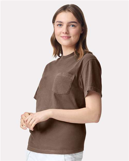 Comfort Colors Garment-Dyed Heavyweight Pocket T-Shirt 6030 Espresso