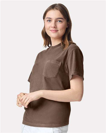 Comfort Colors Garment-Dyed Heavyweight Pocket T-Shirt 6030 Espresso