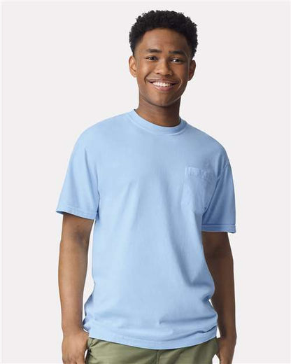 Comfort Colors Garment-Dyed Heavyweight Pocket T-Shirt 6030 Hydrangea