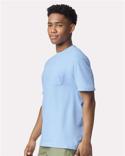 Comfort Colors Garment-Dyed Heavyweight Pocket T-Shirt 6030 Hydrangea