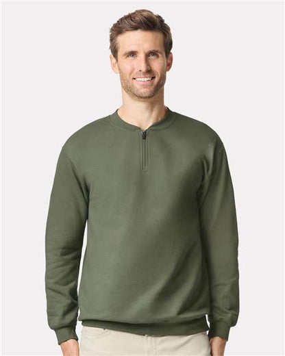 Custom Embroidered  Gildan Softstyle® Midweight 1/4 Zip Sweatshirt SF008  