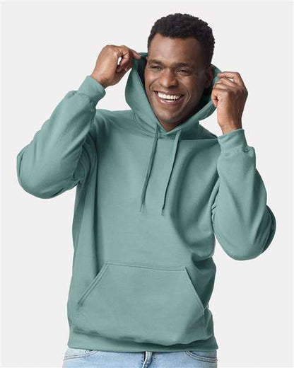 Custom Embroidered  Gildan Softstyle® Midweight Hooded Sweatshirt SF500 Aquatic