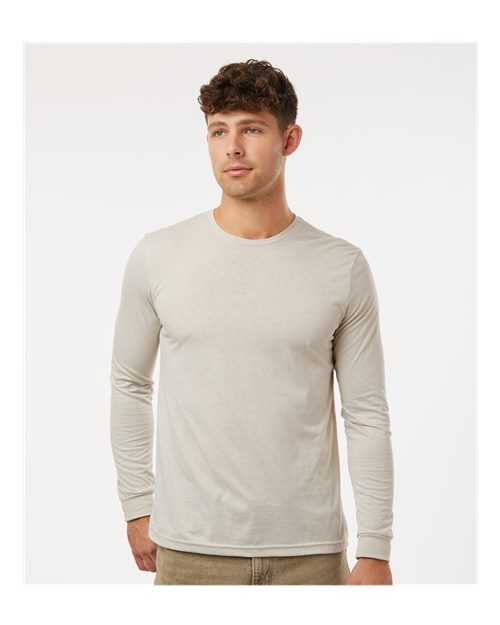 Custom Embroidered  Next Level CVC Long Sleeve T-Shirt 6211 Sand