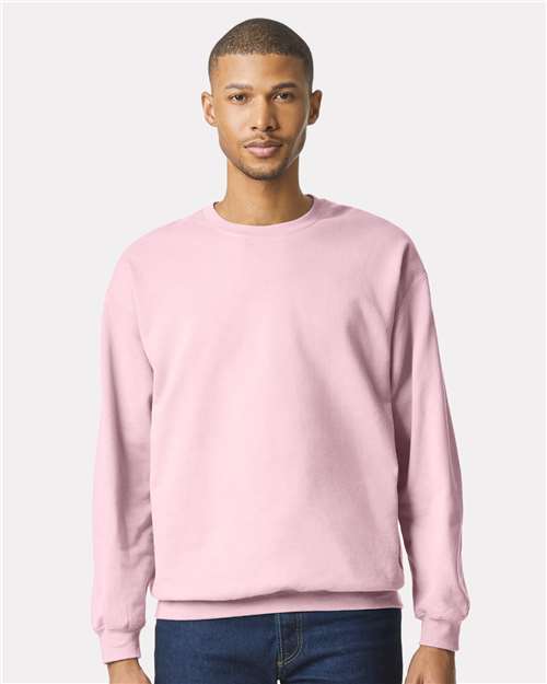 Custom Embroidered  Gildan Softstyle® Midweight Crewneck Sweatshirt SF000 Light Pink