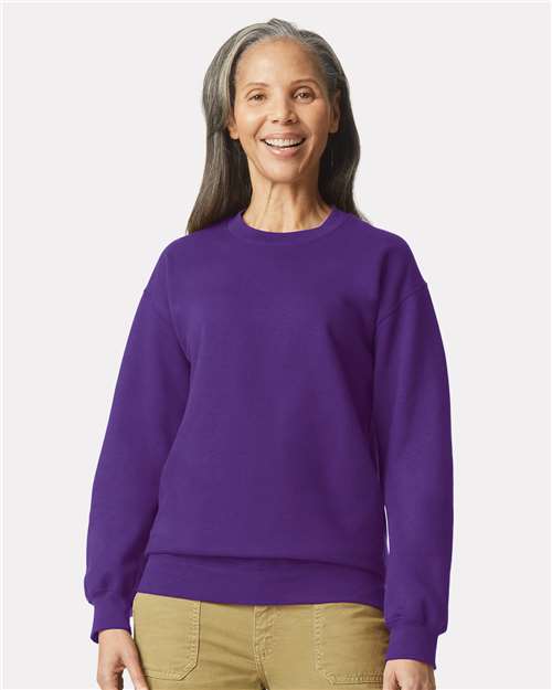 Custom Embroidered  Gildan Softstyle® Midweight Crewneck Sweatshirt SF000 Purple