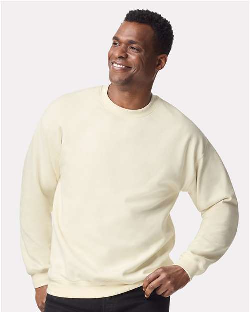 Custom Embroidered  Gildan Softstyle® Midweight Crewneck Sweatshirt SF000 Off White