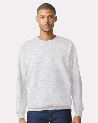 Custom Embroidered  Gildan Softstyle® Midweight Crewneck Sweatshirt SF000 Ash Grey