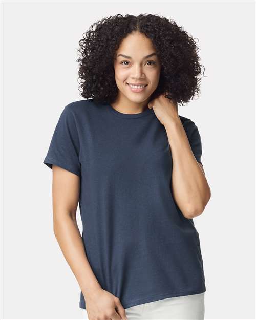 Custom Embroidered  Gildan Heavy Cotton™ Women’s T-Shirt 5000L Blue Dusk