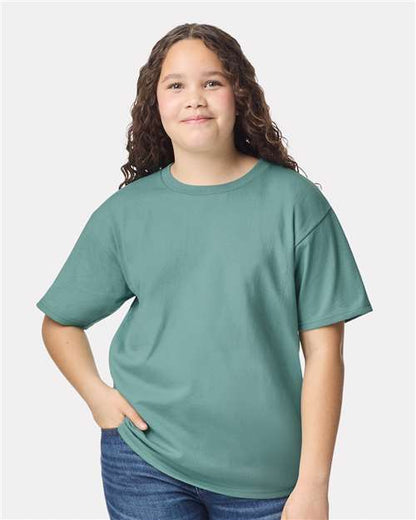 Custom Embroidered  Gildan Heavy Cotton™ Youth T-Shirt 5000B Aquatic
