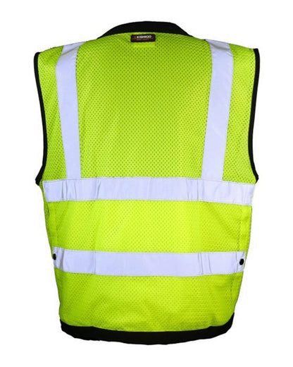 Custom EmbroideredKishigo Unisex Economy Surveyors Vest 12251 Lime