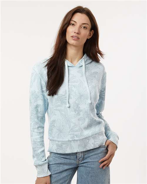 Custom Embroidered  MV Sport Women's Maddie Floral Print Hooded Sweatshirt W24105  