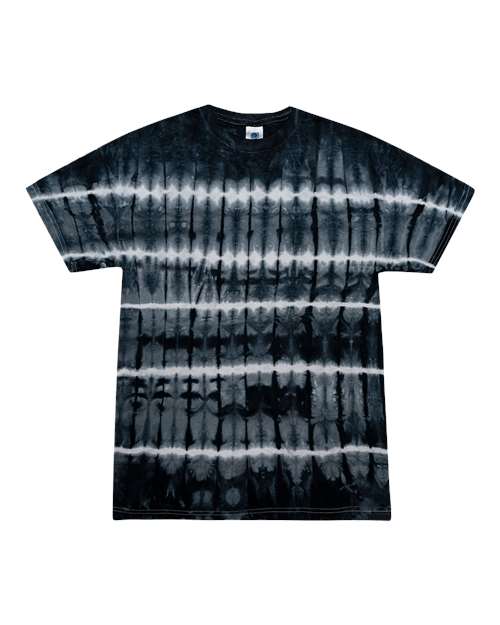 Colortone Youth Multi-Color Tie-Dyed T-Shirt 1000Y Black Shibori