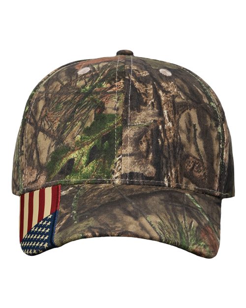 Kati Camo Woven USA Flag Cap LC350
