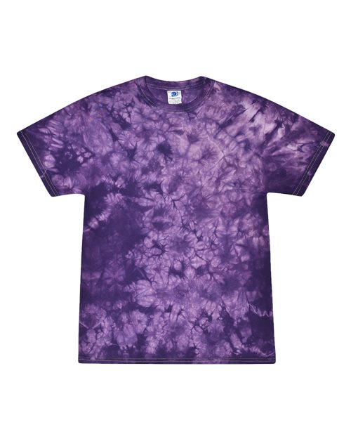 Custom EmbroideredColortone Youth Crystal Wash T-Shirt 12511 Crystal Purple