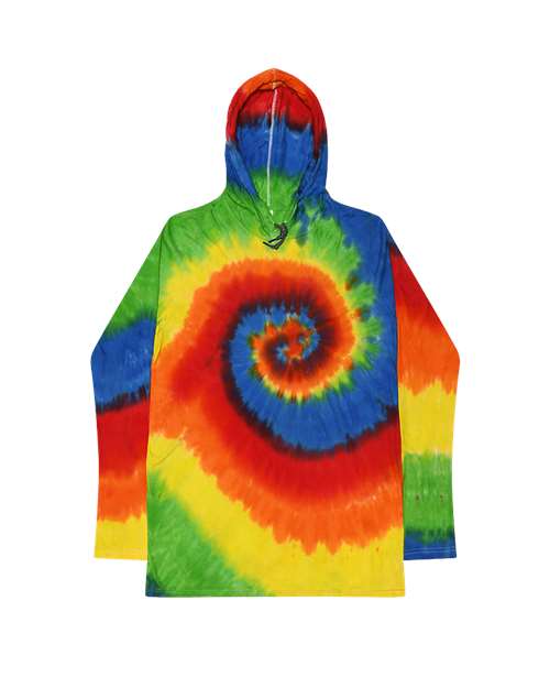 Colortone Tie-Dyed Hooded Long Sleeve T-Shirt 2777