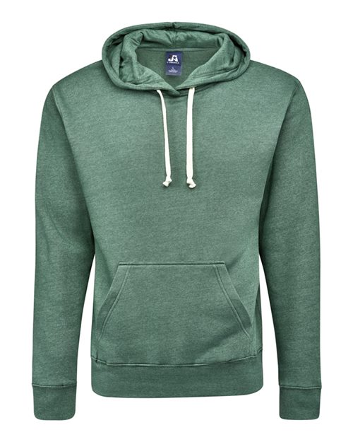 J. America Triblend Fleece Hooded Sweatshirt 8871 Balsam Triblend