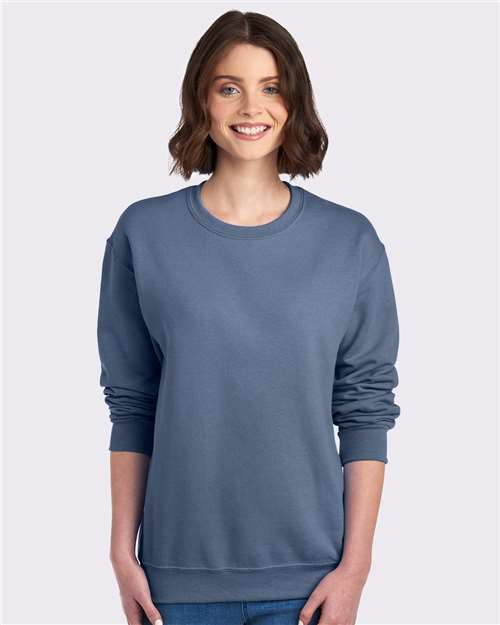Custom Embroidered  JERZEES NuBlend® Crewneck Sweatshirt 562MR Denim