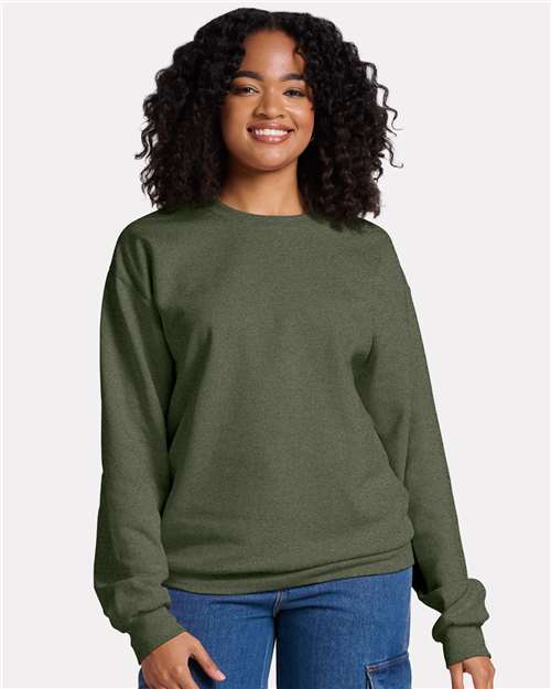 Custom Embroidered  JERZEES Ultimate CVC Crewneck Sweatshirt IC48MR  