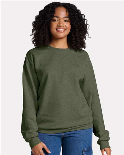 Custom Embroidered  JERZEES Ultimate CVC Crewneck Sweatshirt IC48MR  