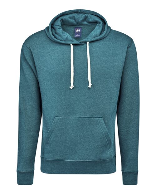 J. America Triblend Fleece Hooded Sweatshirt 8871 Storm Triblend