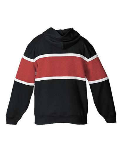 Custom EmbroideredBadger Unisex United Athletic Fleece Hooded Sweatshirt 12589 Black/ Red/ White