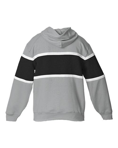 Custom EmbroideredBadger Unisex United Athletic Fleece Hooded Sweatshirt 12589 Oxford/ Black/ White