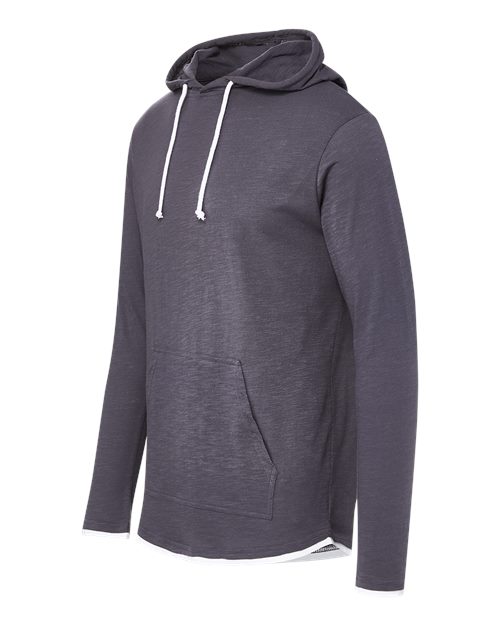 MV Sport Unisex Miles Slub Hooded Long Sleeve T-Shirt 12612