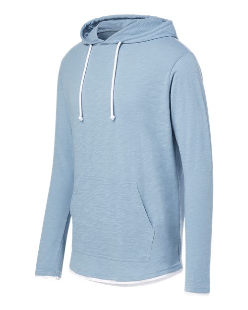 MV Sport Unisex Miles Slub Hooded Long Sleeve T-Shirt 12612