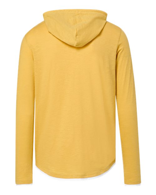 Custom EmbroideredMV Sport Unisex Miles Slub Hooded Long Sleeve T-Shirt 12612 Ginger