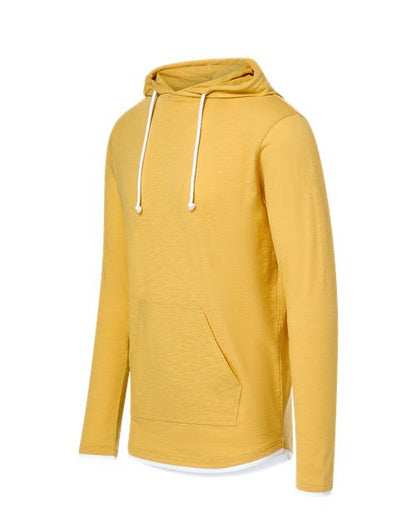 MV Sport Unisex Miles Slub Hooded Long Sleeve T-Shirt 12612