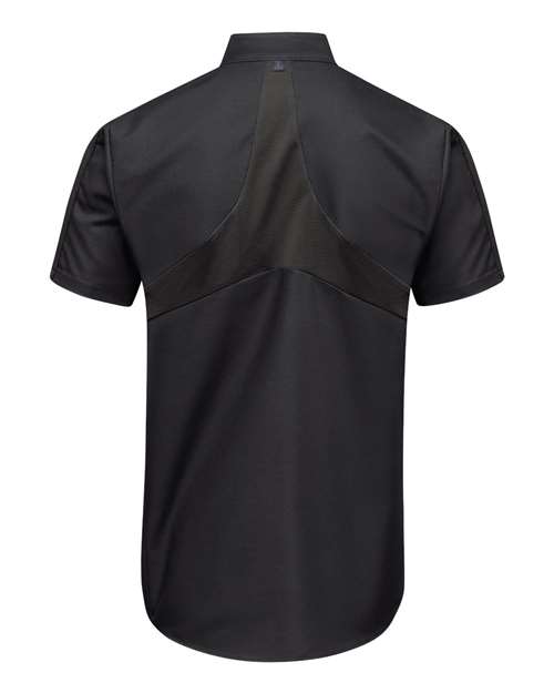 Custom EmbroideredRed Kap Men's Tall Mimix Pro+ Short Sleeve Work Shirt With OilBlok 12704 Black