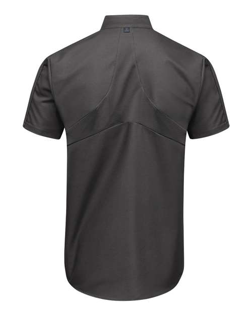 Custom EmbroideredRed Kap Men's Tall Mimix Pro+ Short Sleeve Work Shirt With OilBlok 12704 Charcoal