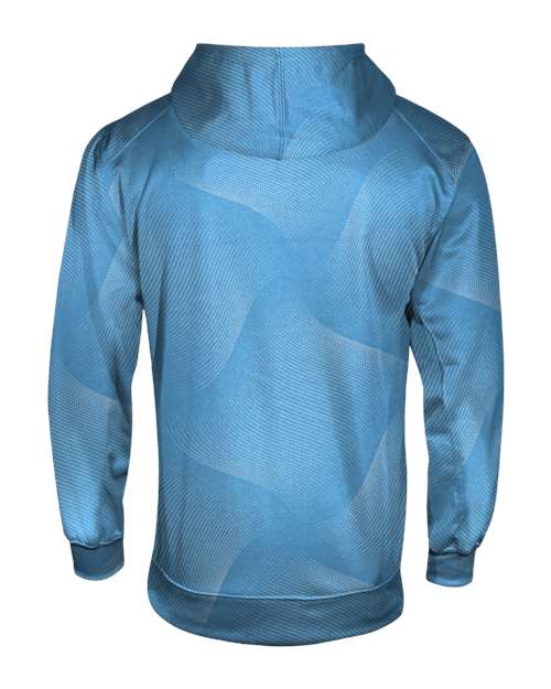 Custom EmbroideredBadger Men's Warp Hooded Sweatshirt 12711 Columbia Blue