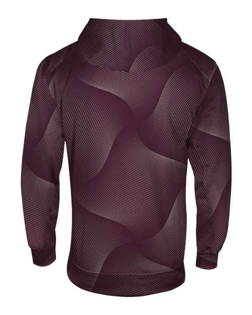Custom EmbroideredBadger Men's Warp Hooded Sweatshirt 12711 Maroon