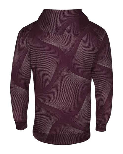 Custom EmbroideredBadger Men's Warp Hooded Sweatshirt 12711 Maroon