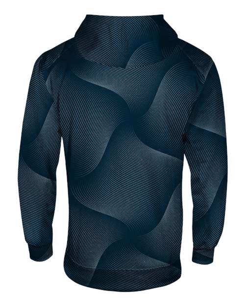 Custom EmbroideredBadger Men's Warp Hooded Sweatshirt 12711 Navy