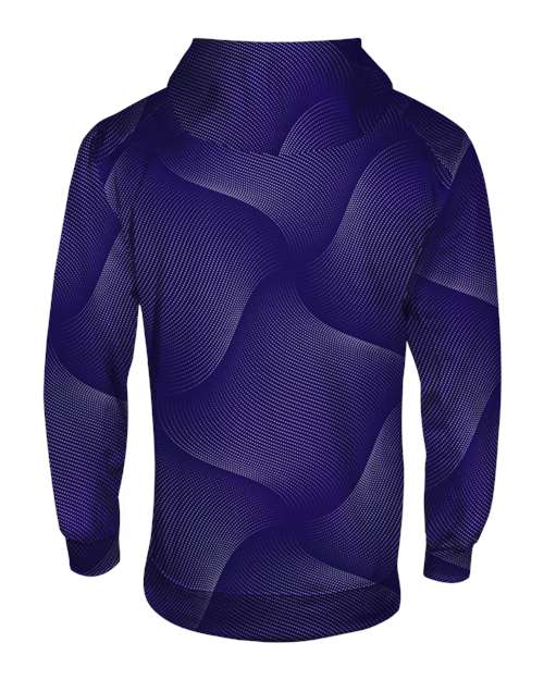 Custom EmbroideredBadger Men's Warp Hooded Sweatshirt 12711 Purple