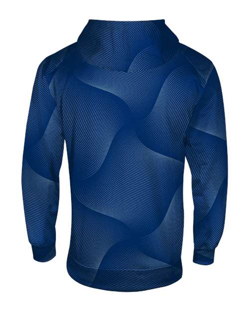 Custom EmbroideredBadger Men's Warp Hooded Sweatshirt 12711 Royal