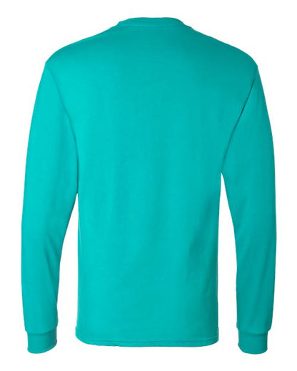 Hanes Essential-T Long Sleeve T-Shirt 5286 Athletic Teal
