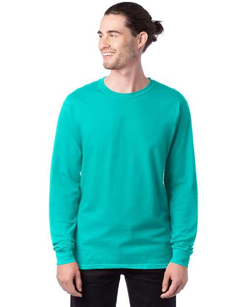 Hanes Essential-T Long Sleeve T-Shirt 5286 Athletic Teal