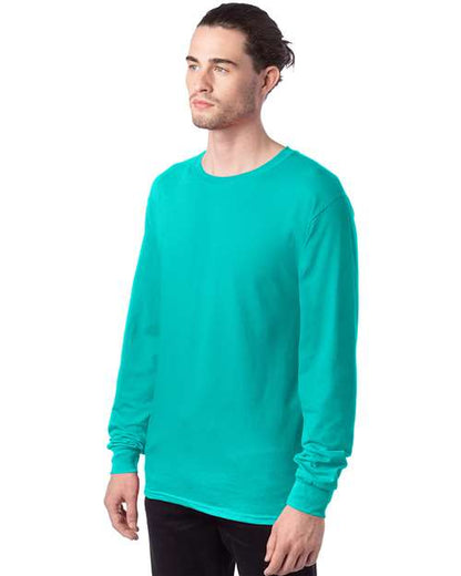 Hanes Essential-T Long Sleeve T-Shirt 5286 Athletic Teal