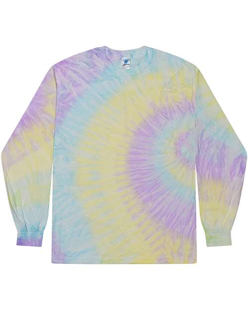 Custom EmbroideredColortone Youth Tie-Dyed Long Sleeve T-Shirt 11890 Mystique