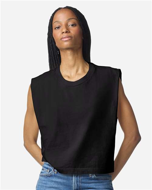 American Apparel Women's Heavyweight Cotton Garment-Dyed Muscle Tee 11696