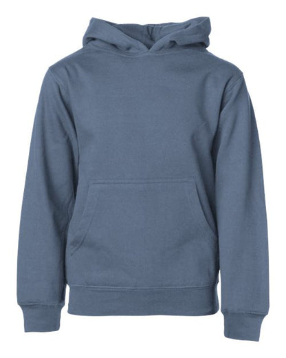 Custom EmbroideredIndependent Trading Co. Youth Midweight Hooded Sweatshirt 3692 Storm Blue